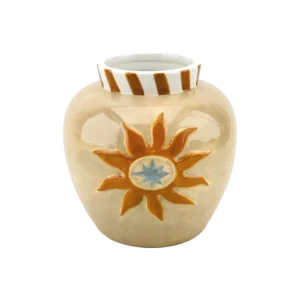 Vase Soleil beige en faïence