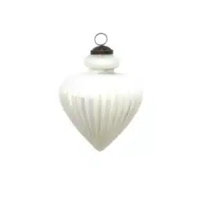 Boule de Noël Blanche en Verre -Décoration de Noël 6GL3680