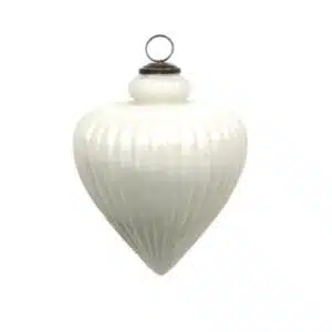 Boule de Noël Blanche en Verre -Décoration de Noël 6GL3681