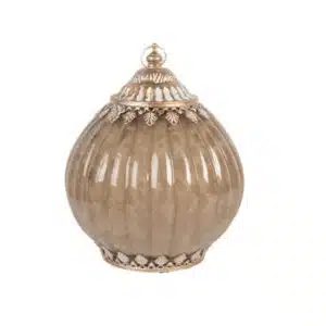 Lanterne LED en verre Beige | Jolies Trouvailles - Arrondi