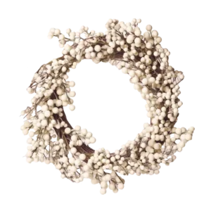 Couronne de Noël Boules Blanches