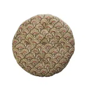 Coussin de Chaise Rond Fleurs Moutardes - Madam Stotlz