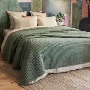 Couvre Lit Coton Matelassé ZOLA Romarin - L'Effet Papillon