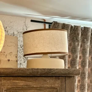 Lampe Beige en Lin et Métal RINI