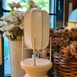 Lampe Beige en Coton et Métal SIMBO