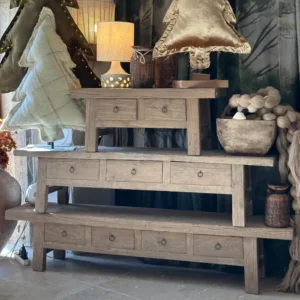 Meuble Bas à Tiroirs en Bois d'Orme