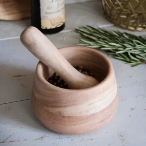 Mortier et Pilon en Bois d'acacia - Madam Stotlz