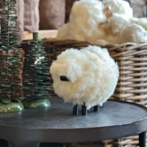 Mouton Décoratif en Laine - Noir T1