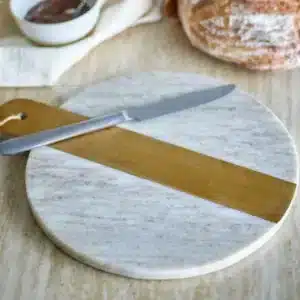 Planche Ronde en Marbre et Laiton VILLETTE - Bloomingville