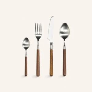 Set 16 Couverts Inox et Noyer DONATELLO - Pomax