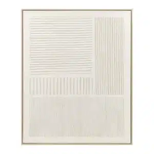 Toile Blanche lignes en relief 80x100 cm | Pomax