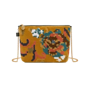 Trousse en Velours avec Chaîne KENDALL Cumin - Haomy